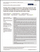 Healing of buccal gingival recessions following treatment with coronally advanced flap alone or combined with a cross-linked hyaluronic acid gel. An experimental study in dogs